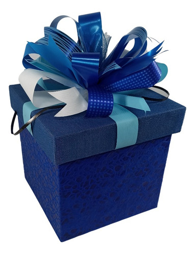 Caja Para Regalo Azul Rey 20x20